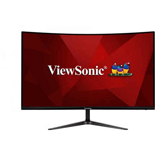 ViewSonic Omni 32 Inch Curved Gaming Monitor with Adaptive Sync, Eye Care, HDMI and Display Port, - PEGASUSS 