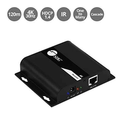 SIIG 4K HDMI Extender Over IP CAT5e/6/7 Ethernet, Up to 394 Feet - PEGASUSS 