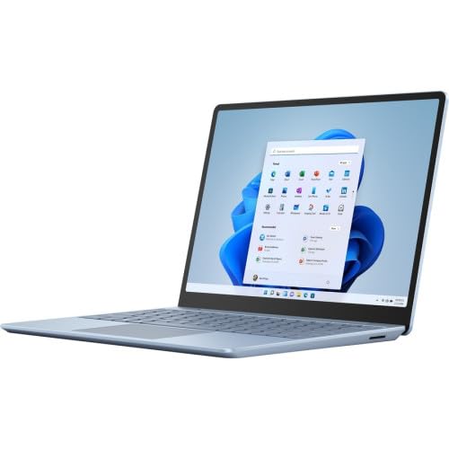 Microsoft Surface Laptop Go 2-12.4 Inch, Windows 11 Professional, Intel Core i5 Quad-Core, 8GB RAM, 256GB SSD, Intel Iris Xe Graphics, Ideal for Office and Gaming Ice Blue - 8QG-00012 - PEGASUSS 