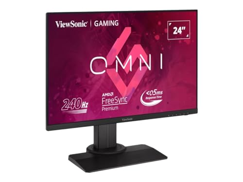 ViewSonic OMNI XG2431 24 Inch 1080p 0.5ms 240Hz Gaming Monitor with AMD FreeSync Premium, Advanced Ergonomics, Eye Care, HDMI and DisplayPort for Esports,Black - PEGASUSS 