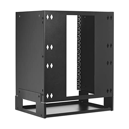 Tripp Lite 4U Wall Mount Bracket Rack Enclosure for Small Switches and Patch Panels, 14.75 inches Deep, Hinged Door for Equipment Access, 5-Year Warranty (SRWO4UBRKTSHELF) - PEGASUSS 