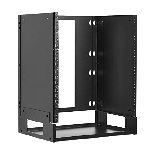 Tripp Lite 4U Wall Mount Bracket Rack Enclosure for Small Switches and Patch Panels, 14.75 inches Deep, Hinged Door for Equipment Access, 5-Year Warranty (SRWO4UBRKTSHELF) - PEGASUSS 