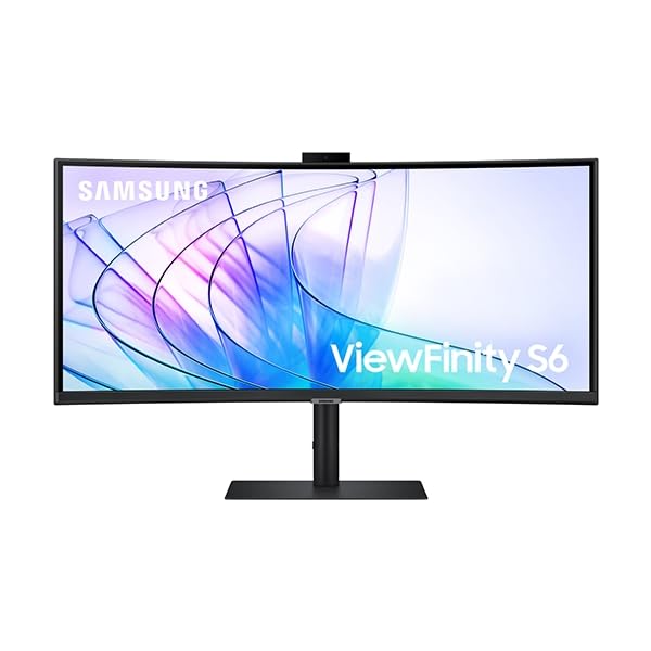 SAMSUNG 34” ViewFinity S65VC Series Ultrawide QHD Curved Monitor, Built-in FHD Camera, HDR10, 100Hz, 350 nit, USB- C, Adjustable Stand, Intelligent Eye Care, LS34C654VANXGO, Black - PEGASUSS 