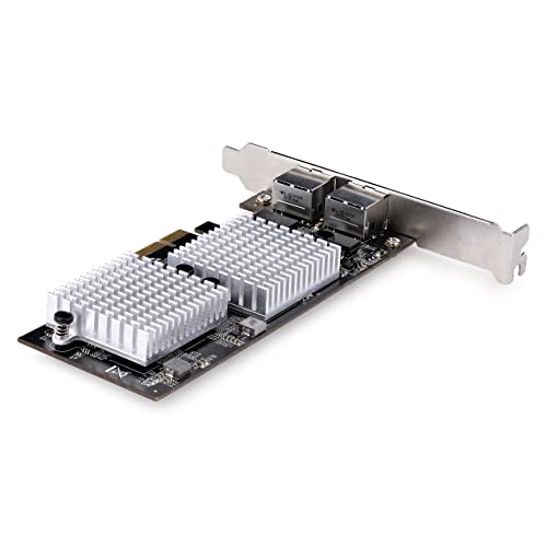 StarTech.com 2-Port 10GbE PCIe Network Adapter Card, Network Card for PCs/Servers, Six-Speed PCIe Ethernet Card with Jumbo Frame Support, NIC/LAN Interface Card, 10GBASE-T and NBASE-T (ST10GSPEXNDP2) - PEGASUSS 