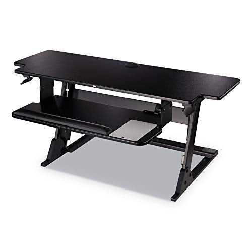 3M Precision Standing Desk Multipurpose Desktop Riser, 6.2" x 42" x 23.2", Black - PEGASUSS 