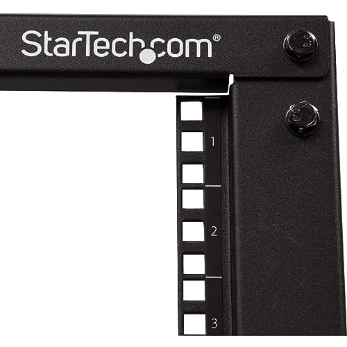 StarTech.com 25U Open Frame Server Rack - 4 Post Adjustable Depth (22" to 40") Network Equipment Rack w/Casters/Levelers/Cable Management (4POSTRACK25U) - PEGASUSS 