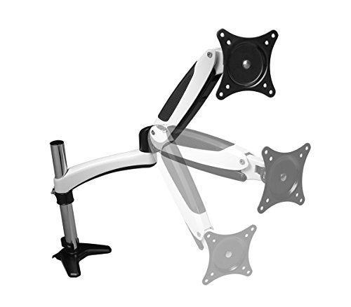 SIIG Single Monitor Desk Mount Yellow - Height Adjustable Gas Spring Assisted Full-Motion Easy Access, Holds 15" to 27" Screens, Up to 17.6 lbs, VESA 75 and 100 (CE-MT1L11-S1) … - PEGASUSS 