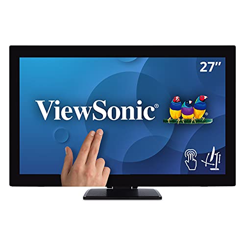 ViewSonic TD2760 27 Inch 1080p 10-Point Multi Touch Screen Monitor with Advanced Ergonomics RS232 HDMI and DisplayPort,Black, 26.0 x 17.5 x 9.4 - PEGASUSS 