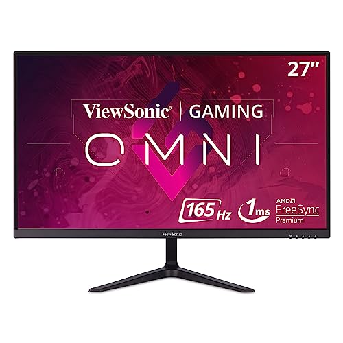 ViewSonic OMNI VX2718-P-MHD 27 Inch 1080p 1ms 165Hz Gaming Monitor with Adaptive Sync, Eye Care, HDMI and DisplayPort, Black - PEGASUSS 