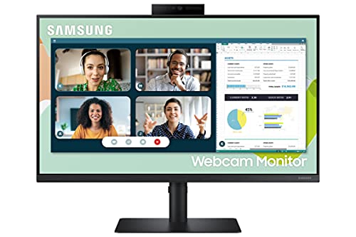 SAMSUNG S40VA Series 24-Inch Computer Monitor, HDMI Monitor, 75Hz Monitor, IPS Monitor, Built-in Webcam, Built-in Speaker & Mic, FreeSync Premium (LS24A400VENXZA) - PEGASUSS 