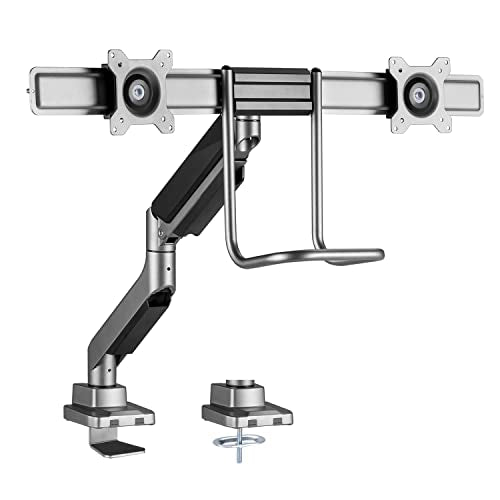 Amer Mounts - Heavy-Duty Dual-Monitor Gas Spring Monitor Arm with Handle - Supports 17" - 32" Standard LCD Flat Screen Display - HYDRA2HANDLEBAR - PEGASUSS 