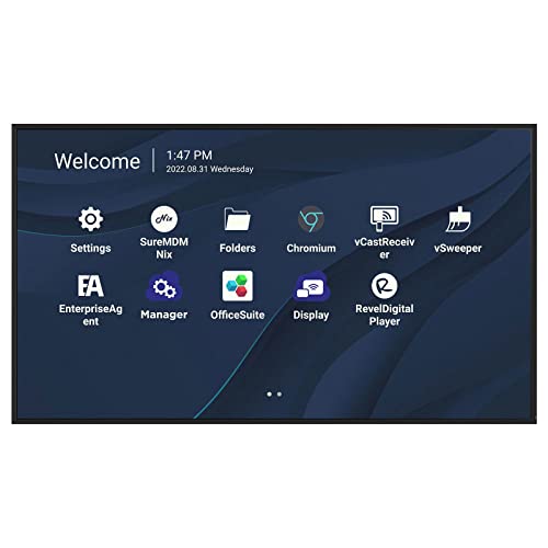 ViewSonic CDE6530 65" 4K UHD Wireless Presentation Display 24/7 Commercial Display with Portrait Landscape, HDMI, USB, USB C, WiFi/BT Slot, RJ45 and RS232 - PEGASUSS 