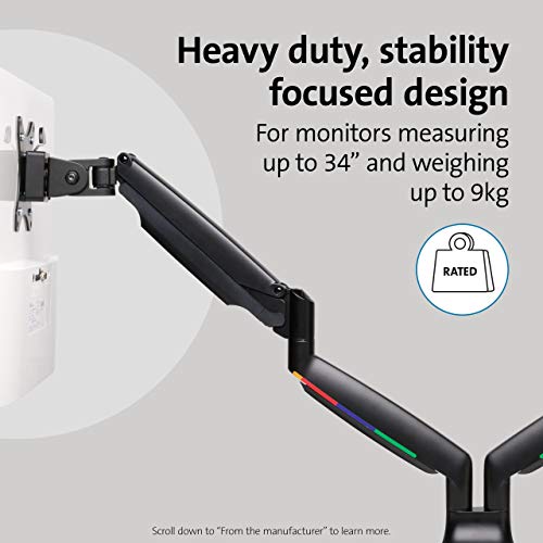 Kensington K55470WW Monitor Arm One Touch Height Adjustable, Single Monitor - PEGASUSS 