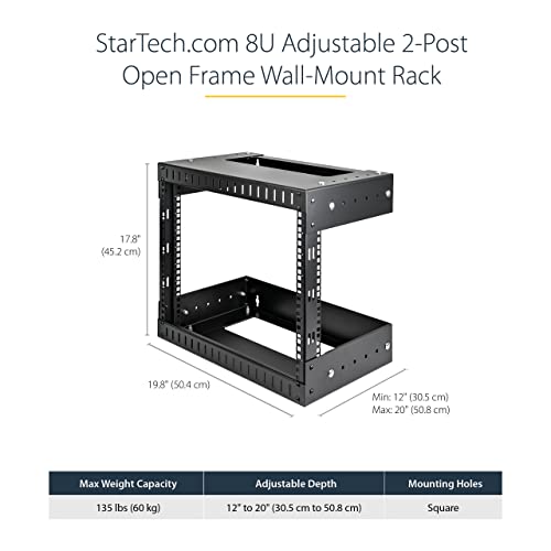 Open Frame Wall-Mount Racks-2 Post Adjustable - PEGASUSS 