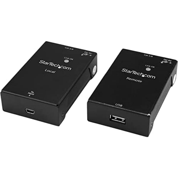 StarTech.com USB 2.0 Extender over Cat5e/Cat6 Cable (RJ45) - Up to 165ft (50m) - High Speed USB Port Extender Adapter Kit - Powered - USB over Ethernet Cable Extender - 480Mbps - Metal (USB2001EXTV) - PEGASUSS 