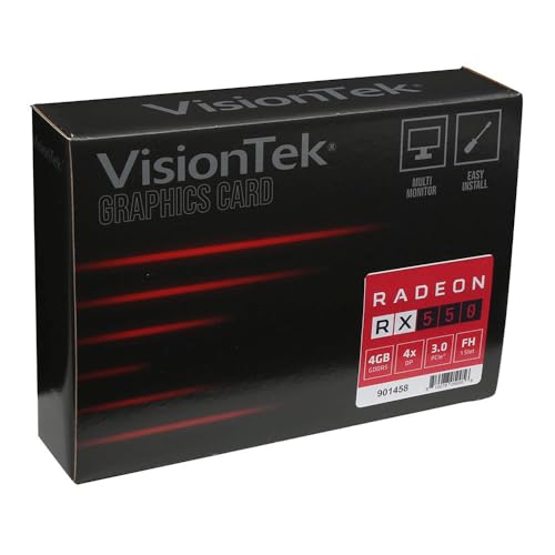 VisionTek Radeon RX 550 4GB GDDR5 4K Monitor Graphics Card - PEGASUSS 