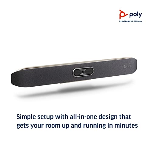 Poly - Studio X50 (Polycom) - 4K Video & Audio Bar - Conferencing System for Mid-Size Meeting Rooms - Works with Teams, Zoom & More - PEGASUSS 