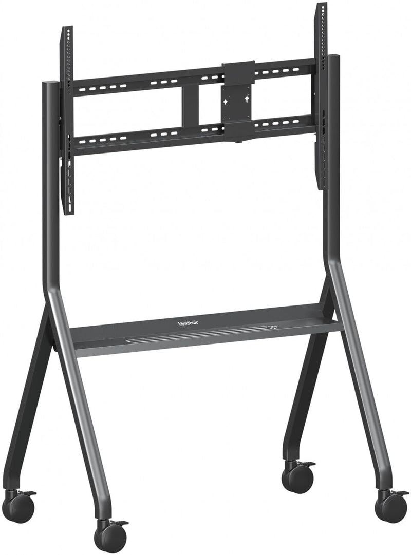 ViewSonic VB-STND-009 IFP, CDE Slim Mobile Cart, Supports 400x400mm to 1000x600mm VESA patterns, Lockable 4" 360o Caster Wheels, Compatible With Displays up to 105" and 265 lbs. max - PEGASUSS 