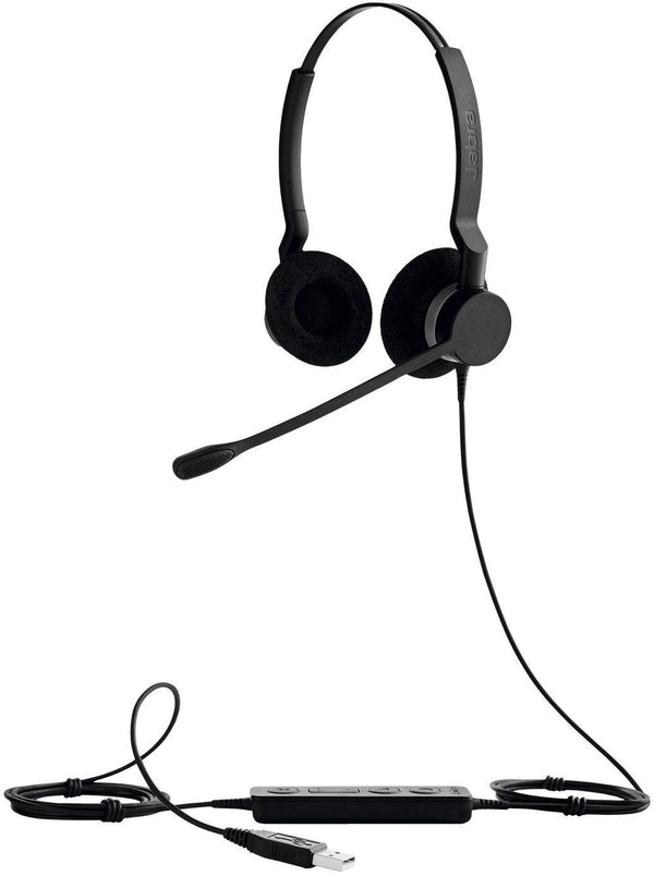 Jabra 2399-829-119 Biz 2300 USB Uc Duo, Wired Headset, On-Ear, Black