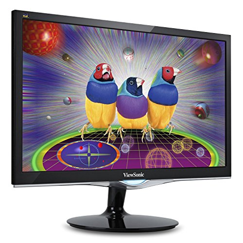 ViewSonic VX2452MH 24 Inch 2ms 60Hz 1080p Gaming Monitor with HDMI DVI and VGA inputs,Black - PEGASUSS 