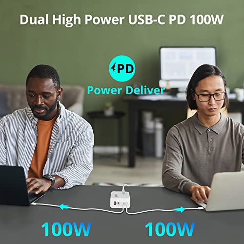 SIIG GaN 200W USB C Charger 4-Port, PD 100W, QC 3.0 65W, PPS, 3X USB-C 1x USB-A, Compatible with MacBook Pro/Air, iPad, iPhone 14 Pro, Galaxy S23 Ultra, Steam Deck, XPS, Pixel (AC-PW1V11-S1) - PEGASUSS 