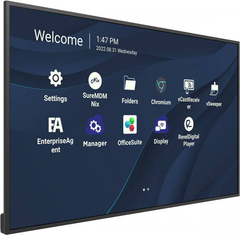ViewSonic CDE5530 55" 4K UHD Wireless Presentation Display 24/7 Commercial Display with Portrait Landscape, HDMI, USB, USB C, WiFi/BT Slot, RJ45 and RS232 - PEGASUSS 