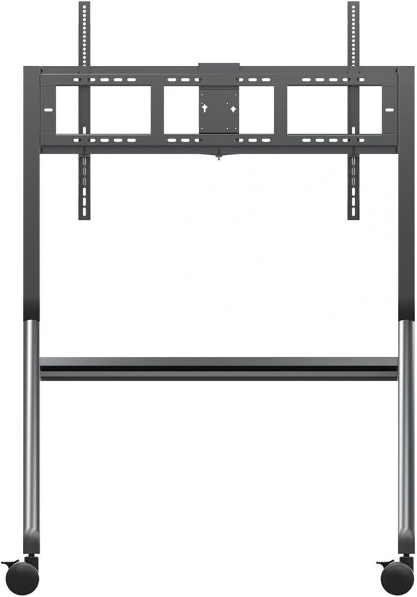 ViewSonic VB-STND-009 IFP, CDE Slim Mobile Cart, Supports 400x400mm to 1000x600mm VESA patterns, Lockable 4" 360o Caster Wheels, Compatible With Displays up to 105" and 265 lbs. max - PEGASUSS 