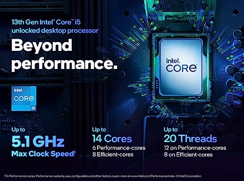 Intel Core i5-13600KF Desktop Processor 14 cores (6 P-cores + 8 E-cores) 24M Cache, up to 5.1 GHz - PEGASUSS 