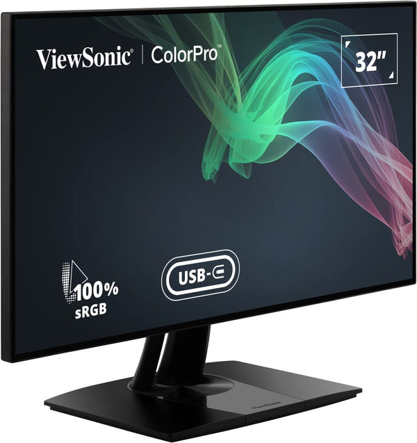 ViewSonic VP3268a-4K 32 Inch Premium IPS 4K Monitor with Advanced Ergonomics, ColorPro 100% sRGB Rec 709, 14-bit 3D LUT, Eye Care, HDR10 Support, HDMI, USB C, DisplayPort for Professional Home Office - PEGASUSS 