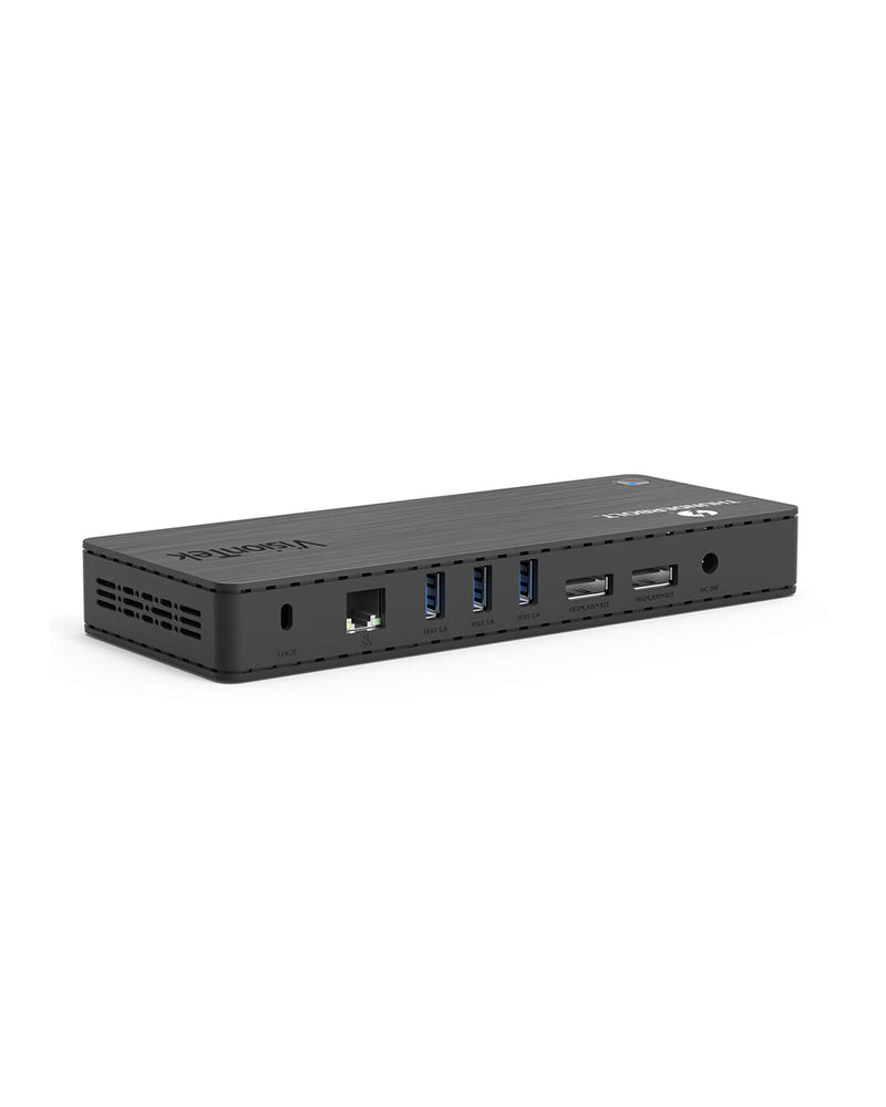 VisionTek VT4800 Thunderbolt 3 USB C Hybrid Docking Station with Power Delivery up to 60W, Laptop and Mac Compatible, 2 DisplayPort 1.4, 2 USB 3.1, 2 USB 3.0-901292 - PEGASUSS 