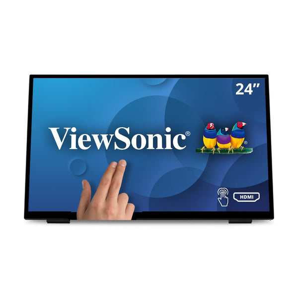 ViewSonic TD2465 24 Inch 1080p IPS Touch Screen Monitor with Advanced Ergonomics, HDMI and USB Inputs,Black - PEGASUSS 
