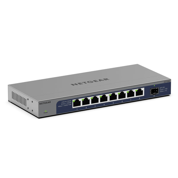 NETGEAR 8-Port 1G/10G Gigabit Ethernet Unmanaged Switch (GS108X) - with 1 x 10G SFP+, Desktop or Rackmount, and Limited Lifetime Protection - PEGASUSS 