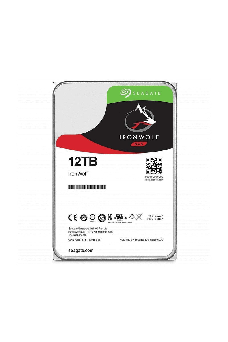 Seagate IronWolf 12TB NAS Internal Hard Drive HDD – 3.5 Inch SATA 6Gb/s 7200 RPM 256MB Cache RAID Home Servers - Newest Model (ST12000VN0008)