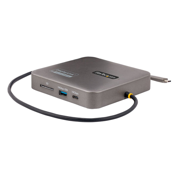 StarTech.com USB C Multiport Adapter, Dual 4K 60Hz HDMI 2.0b, 2X 10Gbps USB Hub, 100W PD Pass-Through, GbE, SD, 22"/55cm Cable, Mini Dock, Laptop Docking Station, Win/Mac (102B-USBC-MULTIPORT) - PEGASUSS 
