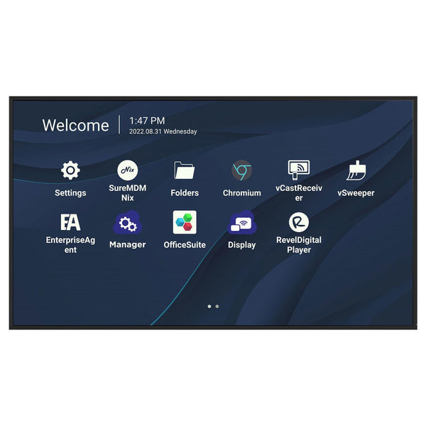 ViewSonic CDE8630 86" 4K UHD Wireless Presentation Display 24/7 Commercial Display with Portrait Landscape, USB C, WiFi/BT Slot, RJ45 and RS232 - PEGASUSS 