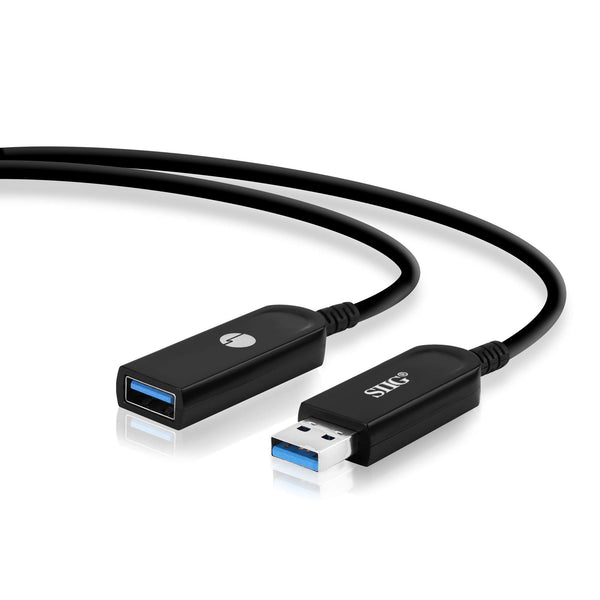 SIIG 100ft USB 3.0 Extend Cable, USB Type-A Male to Female, AOC Active Optical Cable, 5Gbps Supports UASP, Not Backwards Compatible with USB 2.0 and USB 1.1 Devices (CB-US0U11-S1) - PEGASUSS 