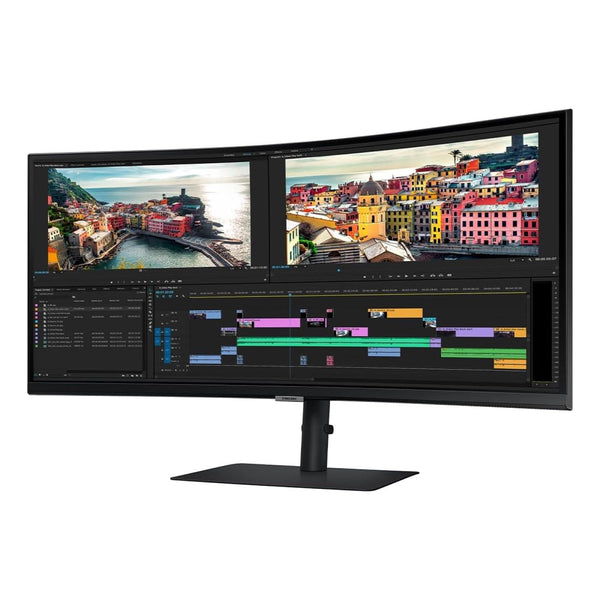 SAMSUNG 34” ViewFinity S65UA Series Ultrawide QHD Curved Monitor, HDR10, 100Hz, 350 nit, USB- C, Adjustable Stand, Intelligent Eye Care, LS34C654UANXGO, Black - PEGASUSS 
