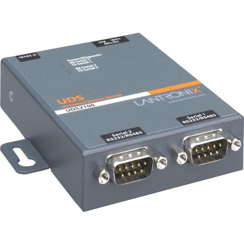 Lantronix 2 Port Serial (RS232/ RS422/ RS485) to IP Ethernet Device Server - US Domestic 110 VAC - PEGASUSS 