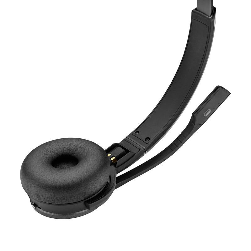 Sennheiser SDW 5036 (507020) - Single-Sided (Monaural) Wireless Dect Headset for Desk Phone Softphone/PC & Mobile Phone Connection Dual Microphone Ultra Noise Cancelling, Black - PEGASUSS 