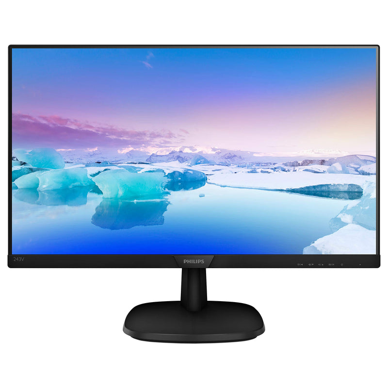 PHILIPS 243V7QJAB 24" Monitor, Full HD, Edge-to-Edge IPS, Built-in Speakers, VESA, EnergyStar Most Efficient 2017, 4Yr Advance Replacement Warranty