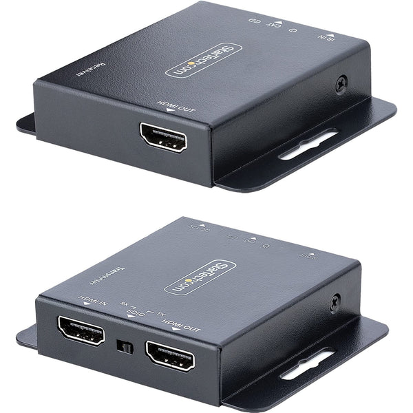 StarTech.com 4K HDMI Extender over CAT6/CAT5 Ethernet Cable, 4K 30Hz or 1080p 60Hz Video Extender, HDMI over Ethernet Cable, HDMI Transmitter and Receiver Kit, IR Remote Control (EXTEND-HDMI-4K40C6P1) - PEGASUSS 