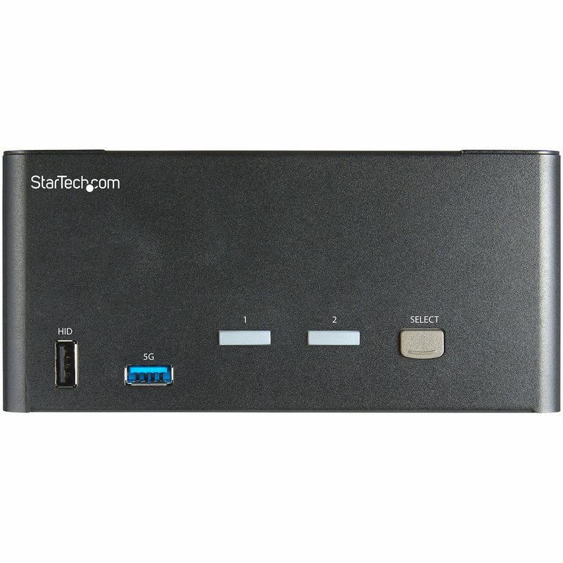StarTech.com 2 Port Triple Monitor DisplayPort KVM Switch - 4K 60Hz UHD HDR - Desktop DP 1.2 KVM with 2 Port USB 3.0 Hub (5Gbps) & 4X USB 2.0 HID Ports, Audio - Hotkey Switching - TAA (SV231TDPU34K) - PEGASUSS 